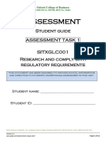 1 - Sitxglc001 Assessment 1 - Written Assignment