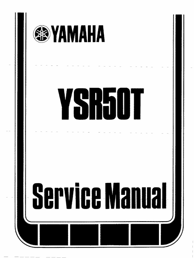 1987 YAMAHA YSR 50T Service Manual | PDF | Transmission (Mechanics