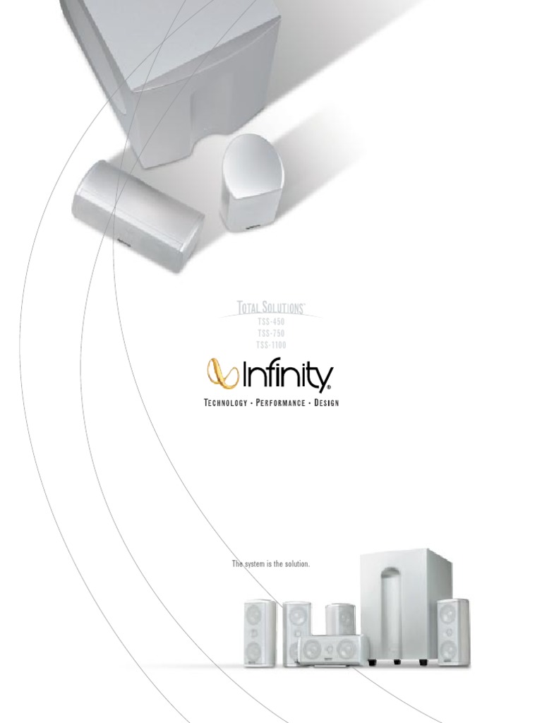 Infinity Home Theater Speaker System (TSS 750) PDF Loudspeaker