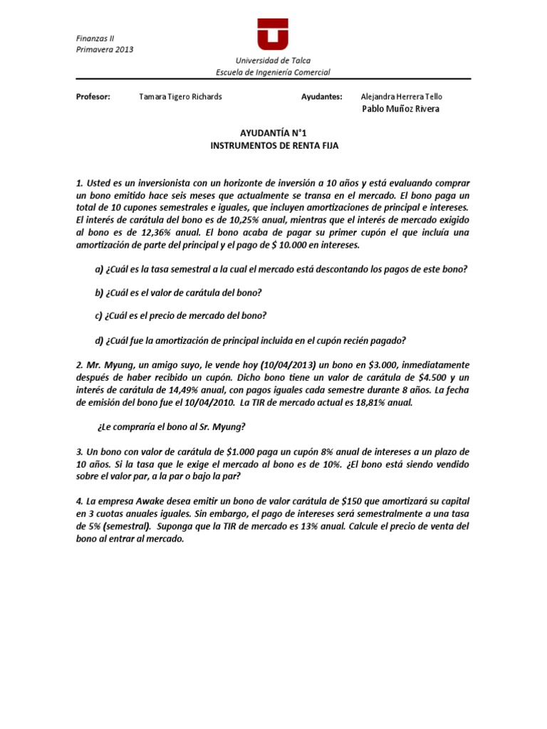 Análisis de Bonos y Renta Fija | PDF | Renta Fija | Bonos (Finanzas)