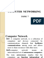 Computer Networking: Topic 7