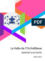 La Halte de L'orchidbleue: Rapport D'Activités 2020-2021