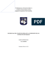 Incidencias Del Toque de Queda en La Suspensión de Los Contratos de Trabajo