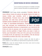 Juramento Da Investidura de Novos Coroinhas