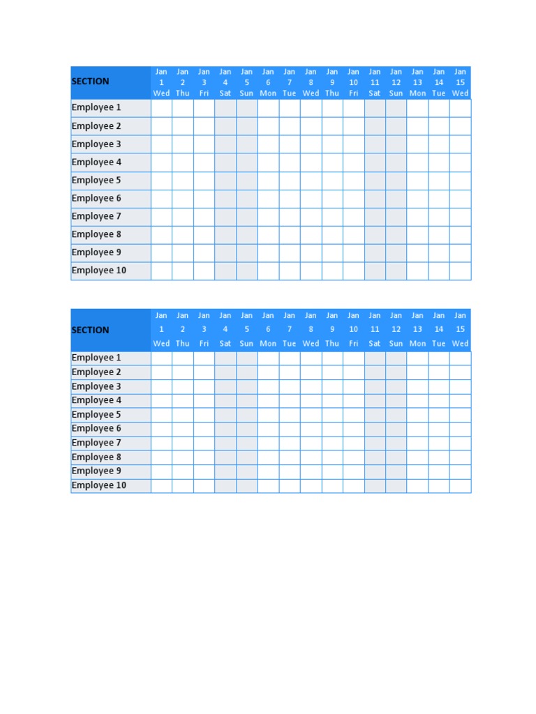 Absentia Leave Planner Template PDF