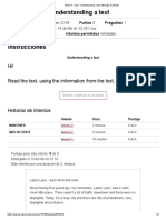 Week 6 - Quiz - Understanding A Text - INGLES III (4125)