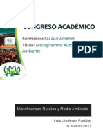 Microfinanzas Rurales y Medio Ambiente - LUIS JIMENEZ
