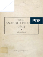 Ali M. Dinçol - Eski Anadolu Dillerine Giriş