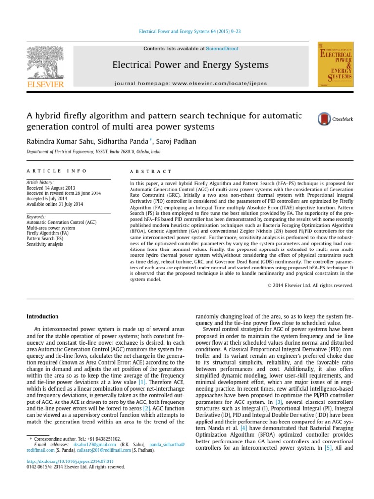 A Hybrid Firefly Algorithm and Pattern Search Technique For Automatic ...