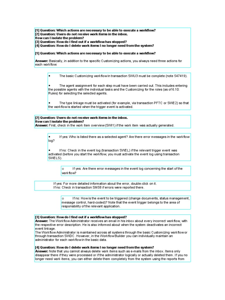 WF Faq | PDF | Workflow | Business Process