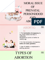 Moral Issue OF Prenatal Personhood AND Abortion