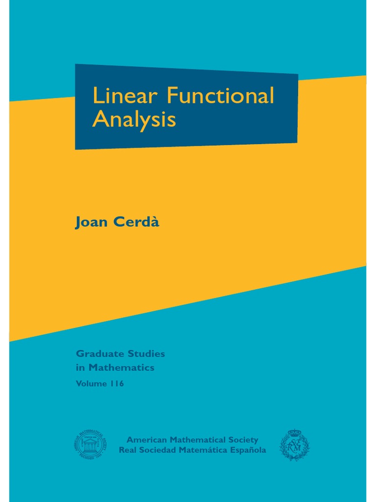 Linear functional analysis joan cerd pdf hilbert space operator