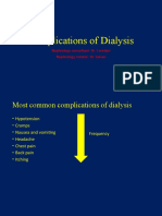 Complications of Dialysis: Nephrology Consultant: Dr. Ceredon Nephrology Rotator: Dr. Salvan