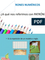 PATRONES NUMÉRICOS