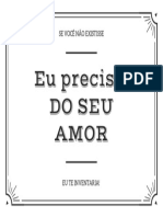 Eu Preciso Do Seu Amor