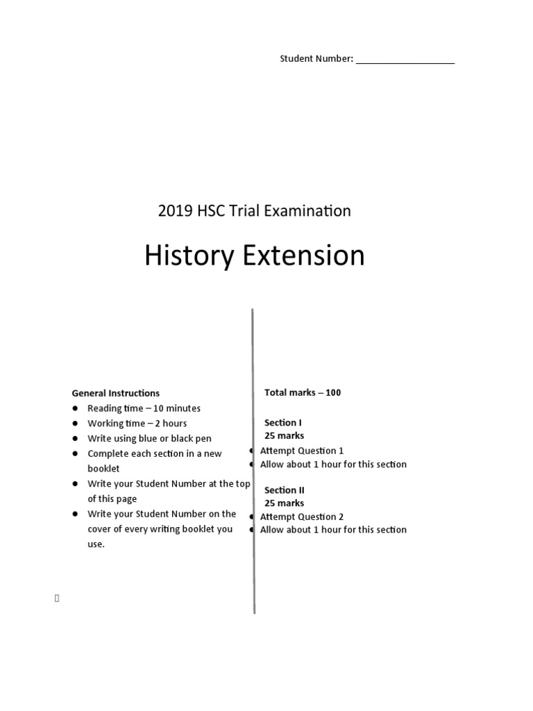 2019 HSC Trial History Extension Exam | PDF | Historian | Case Study