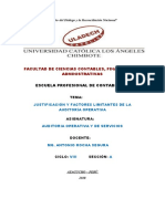 Justificacion Y FACTORES LIMITANTES de Auditoria Operativa