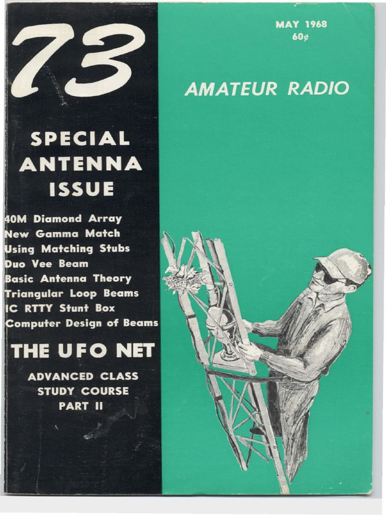 73 Magazine Special Antenna Issue May 1968 PDF Antenna (Radio) Broadcast Engineering
