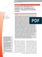 Manejo Perioperativo Del Páciente Diabético en La Cirugía Ortopédica