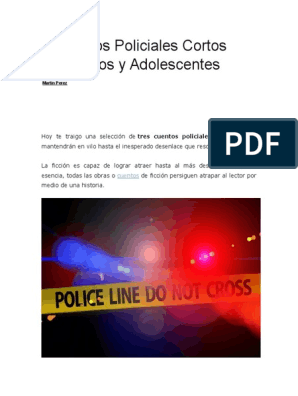 3 Cuentos Policiales Cortos para Niños y Adolescentes | PDF | Cuentos |  Thriller y crimen