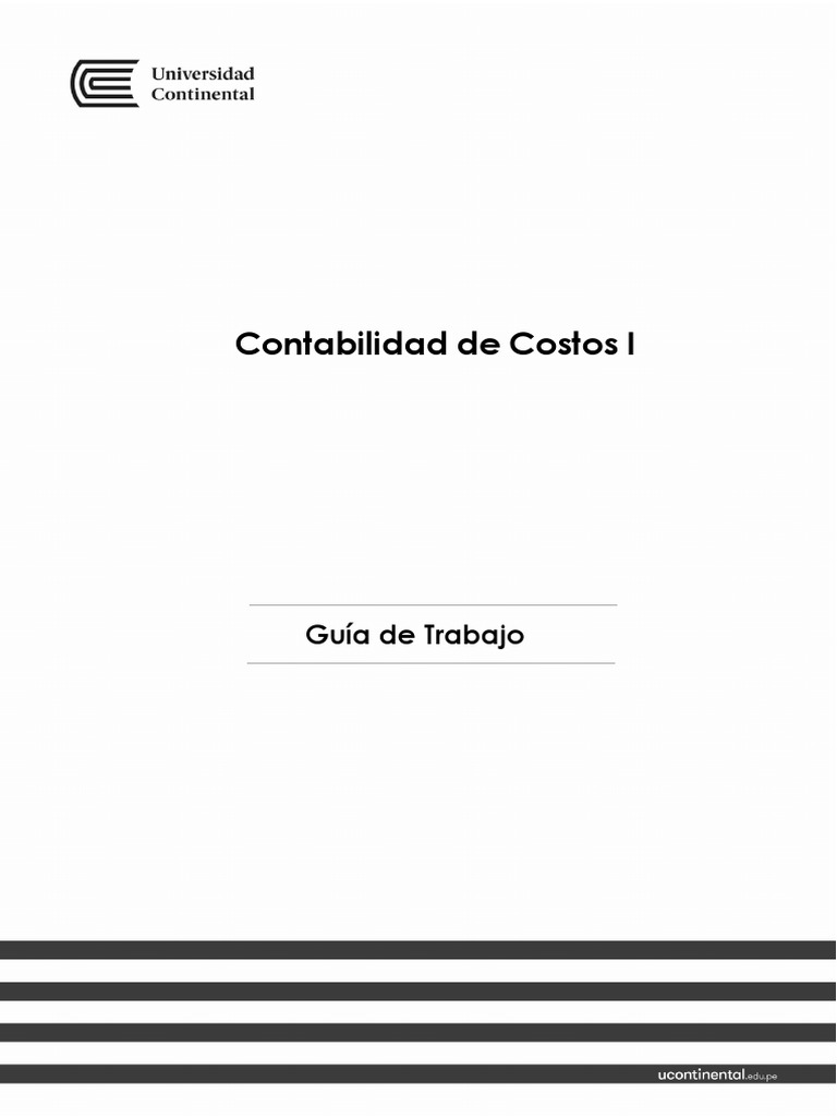 Guía de Contabilidad de Costos I | PDF | Contabilidad de costos | Costo