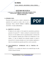 Informe Estudio de Suelo Parcela #2, Av. El Lago, Colinas de Carrizal, Edo. Miranda.