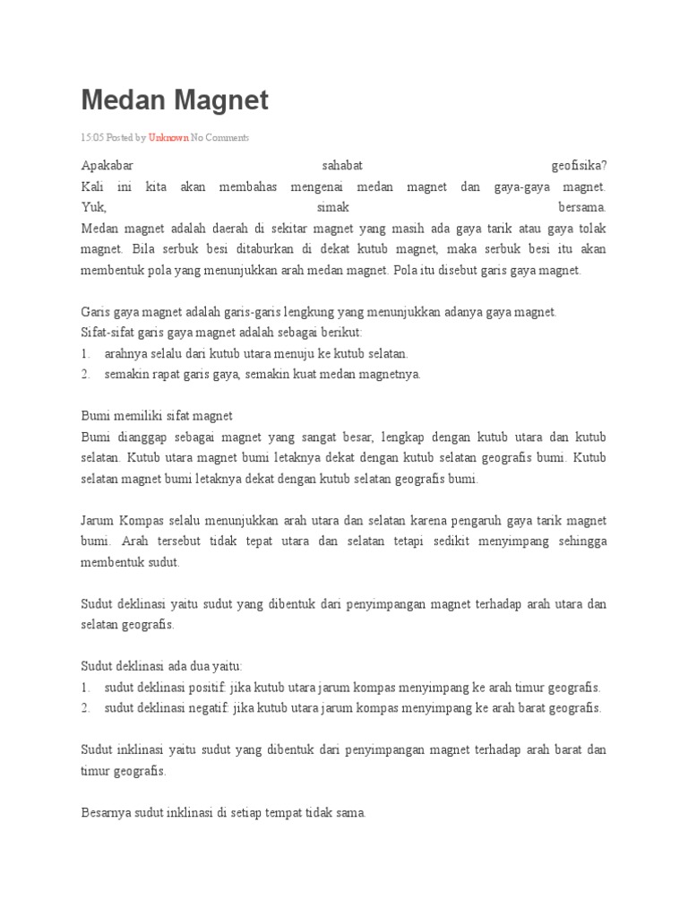 Sudut Inklinasi | PDF