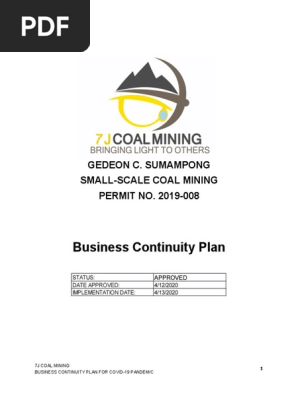 Business Continuity Plan 7JCM