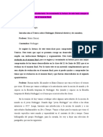 PDF INTRODUCCIÓN de Lectura OPTATIVA AL TEÓRICO Sobre HEIDEGGER Mario Gomez