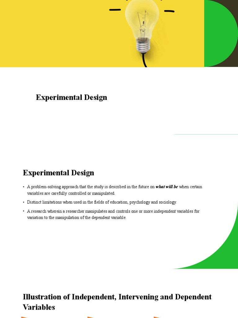 Overview of Experimental Design Types | PDF | Design Of Experiments ...
