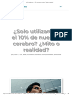 ¿Solo utilizamos el 10% de nuestro cerebro_ ¿Mito o rea