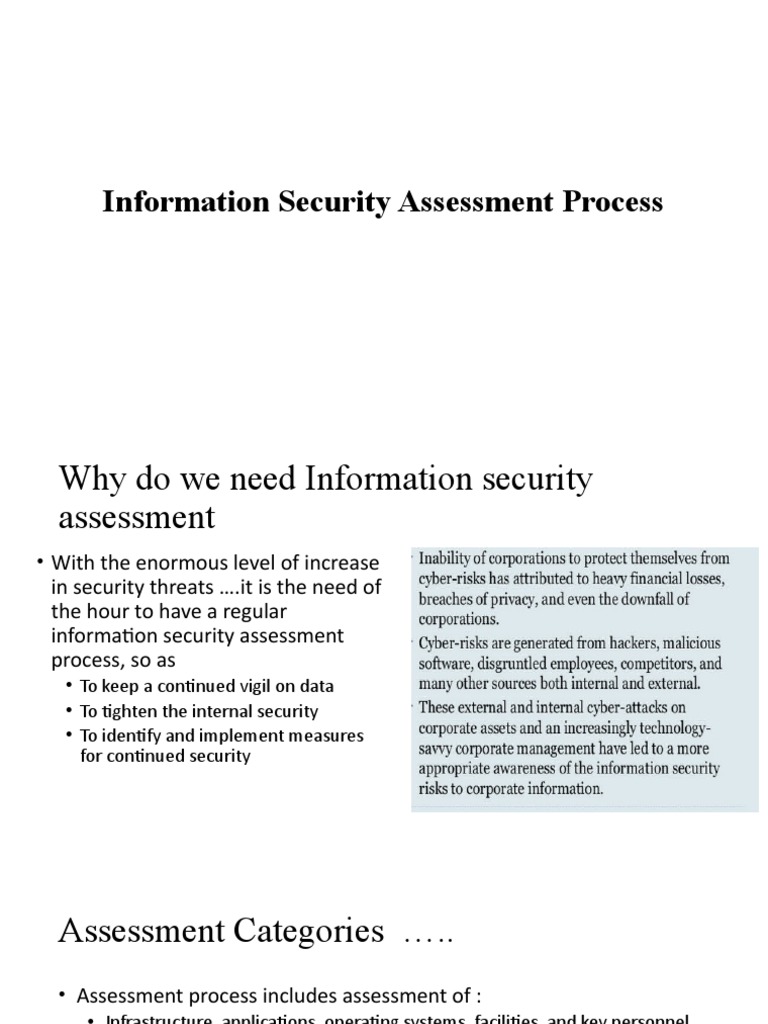 Information Security Assessment Overview | PDF | Vulnerability ...