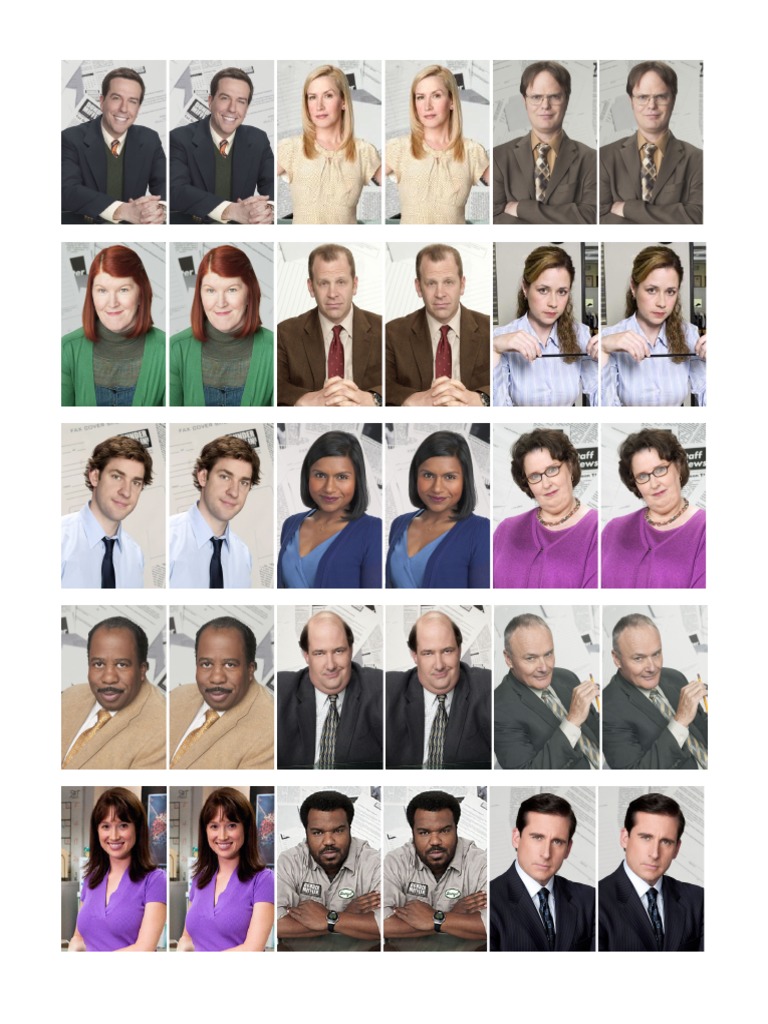 The Office Guess Who Templates