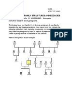Genogram Assignment - Draw Your Family Tree Spanning 3 Generations