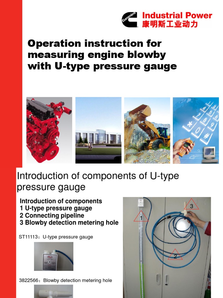 附件5 Blowby test operation instruction PDF Pressure Measurement