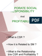 CSR and Profitability
