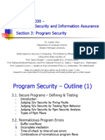 CS 5950/6030 - Computer Security and Information Assurance Section 3: Program Security