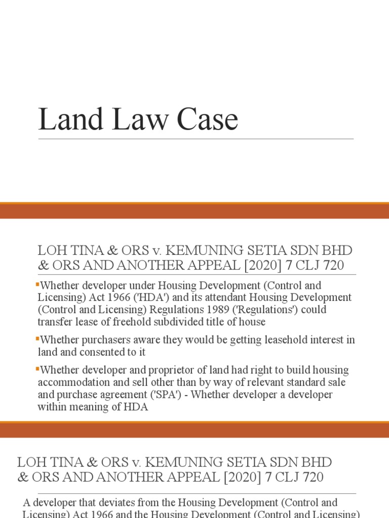 Land Law Case | PDF | Common Law | Government