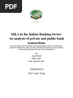 M&A in The Indian Banking Sector: An Analysis of Private and Public Bank Transactions