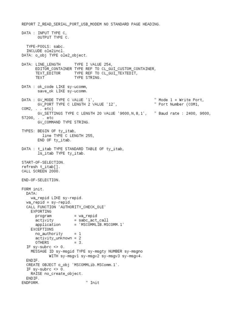 Z Read Serial Port Usb Modem | PDF | Computer Programming | Software ...