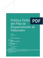 PL UNA-F2F 1.4 - Definición Del Plan de Requerimiento de Materiales