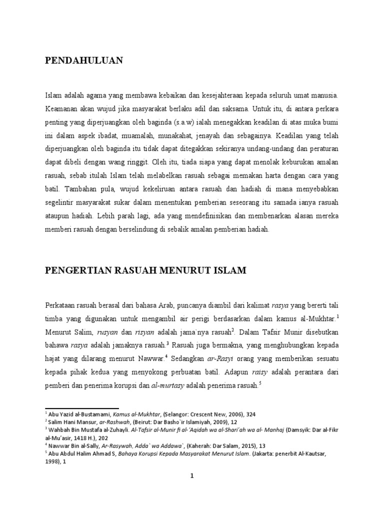 Definisi Rasuah dalam Islam | PDF