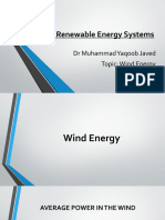 Renewable Energy Systems Course Average Wind Power Calculation