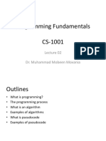 Programming Fundamentals CS-1001: Dr. Muhammad Mobeen Movania