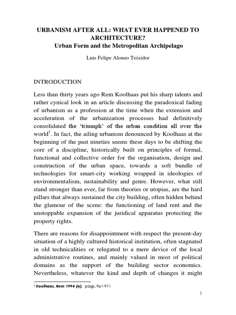 The Rationale of Architecture 2 | PDF | Urban Sprawl | Urbanization