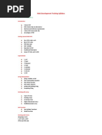 Web Development Training Syllabus: 1. Core PHP+MYSQL (Level - 1)