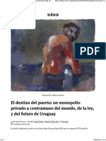 El Destino Del Puerto Un Monopolio Privado A Contramano Del Mundo, de La Ley, y Del Futuro de Uruguay - La Diaria - Uruguay