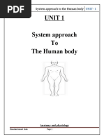 Unit 1 System Approach To Human Body