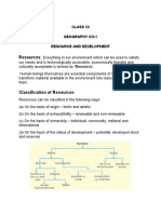 Class 10 Geo. CH 1 - Resource and Development Notes