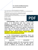 USELF LESSON 3 The Anthropological Conceptualization of The Self